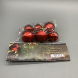 ToLife Christmas Tree Decorations - Plastic, 1.2" Diameter, Red and Gold, 30mm, Set of 20