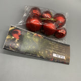 ToLife Christmas Tree Decorations - Plastic, 1.2" Diameter, Red and Gold, 30mm, Set of 20