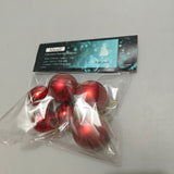Ahoall Christmas Tree Decorations - Set of 6 Red Ornaments, Each 3-5 cm, Perfect for Festive Displays