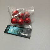 Ahoall Christmas Tree Decorations - Set of 6 Red Ornaments, Each 3-5 cm, Perfect for Festive Displays
