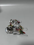 SkyDancer Christmas Tree Decorations, Set of 3 Shiny Silver Bells, 3.8cm Holiday Ornaments for Festive Decor