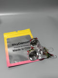 SkyDancer Christmas Tree Decorations, Set of 3 Shiny Silver Bells, 3.8cm Holiday Ornaments for Festive Decor