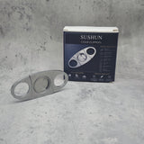SUSHUN Cigar Cutter Stainless Steel Double Blade Guillotine, Professional Sharp V-Cut Clipper for Most Cigars, Pocket Size Heavy Duty Metal Cigar Accessories for Men Gift, Home & Commercial Use