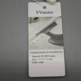 VVmotes Cleaning brushes for household use – PP Handle & PBT Bristles, Durable & Efficient Scrubbing, Compact 17×2.5×3.4cm, White