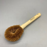 Juasiul Cleaning Brushes for Household Use – 24×9cm, Coconut Fiber Brush Head + Wooden Handle, Comfortable Grip, Ideal for Pots, Dishes, Stovetops, Sinks