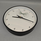 Anora Clock – 12-Inch Silent Non-Ticking Clock with High-Transparency Glass, Metal Hands, Clear Dial, ABS Backboard & Piano Lacquer Frame – Black