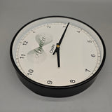 Anora Clock – 12-Inch Silent Non-Ticking Clock with High-Transparency Glass, Metal Hands, Clear Dial, ABS Backboard & Piano Lacquer Frame – Black