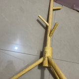 ElegZen Clothes Hangers - Triangle Base Design, 27.95x16.53 Inches, Natural Wood Finish