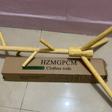 HZMGPCM Clothes Rods - 27.95×16.53 Inches, Natural Color, Strong Load-Bearing, Good Storage Capacity