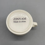 ZINYAM Coffee Cups, 150ml Capacity, 7.4x5.5cm Cup Size, 13.3x1.5cm Saucer, Elegant Porcelain Set for Espresso, Tea, or Coffee