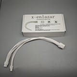 x-enlazar Connector for Electric Lines – 85W Single Port, 170W Dual Port, Pure Copper Conductors, 20cm PVC Insulated, GPU Power Expansion