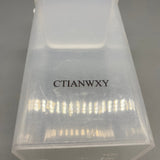 CTIANWXY Containers for household or kitchen use, Airtight PP Material, 9.5x9.5x18cm, White – Perfect for Storing Tea, Nuts, Spices, and Dry Goods
