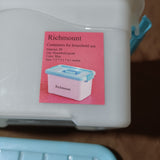 Richmount Containers for household use，Blue（7.5*5.1*4.1 inch）