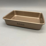 Trivico Cookware, namely, roasting pans, Carbon Steel Cookware with Teflon Coating, Gold, 22×17×4.5cm – Oven Safe Up to 230°C