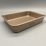 Trivico Cookware, namely, roasting pans, Carbon Steel Cookware with Teflon Coating, Gold, 22×17×4.5cm – Oven Safe Up to 230°C