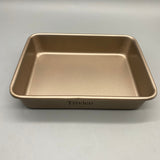 Trivico Cookware, namely, roasting pans, Carbon Steel Cookware with Teflon Coating, Gold, 22×17×4.5cm – Oven Safe Up to 230°C