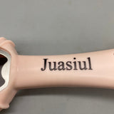 Juasiul Corkscrew – Pink Stainless Steel & PP, Triangle Design, Inner Striped Teeth, Hook for Easy Can Opening, 21cm