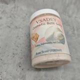 VSADEY Cosmetic Bath Salts - Rose Scent (1000ml), Relaxing & Moisturizing Bath Soak, Muscle Relaxation, Skin Hydration & Detoxifying Formula
