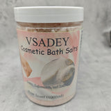 VSADEY Cosmetic Bath Salts - Rose Scent (1000ml), Relaxing & Moisturizing Bath Soak, Muscle Relaxation, Skin Hydration & Detoxifying Formula