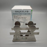 SHQXYLYB Countertop Paper Towel Holder – Silver, Durable Design, 8.7x3.5x11 cm, Ideal for Kitchen, Office, and Dining Room
