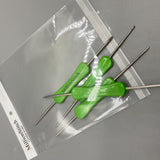 MillionStitch Crochet Hooks - Green Plastic Handles with Metal Tips, 16.2cm, 4-Pack, Ergonomic Design, Perfect for All Skill Levels