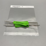 MillionStitch Crochet Hooks - Green Plastic Handles with Metal Tips, 16.2cm, 4-Pack, Ergonomic Design, Perfect for All Skill Levels