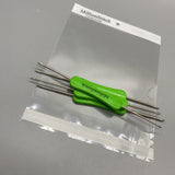 MillionStitch Crochet Hooks - Green Plastic Handles with Metal Tips, 16.2cm, 4-Pack, Ergonomic Design, Perfect for All Skill Levels