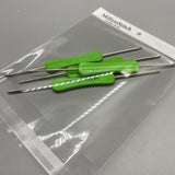 MillionStitch Crochet Hooks - Green Plastic Handles with Metal Tips, 16.2cm, 4-Pack, Ergonomic Design, Perfect for All Skill Levels