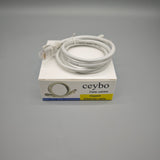 Ceybo Data cables, 1m Network Cable with RJ45 Gold-Plated Connectors, 1000Mbps High-Speed Data Transfer, Durable Gray-White Design