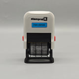 StampralX Date Stamps with Built-In Ink Pad, Clear Imprints, 2-Sided Round Lock Design, Rotating Re-Inkable Feature, 65×34×106mm