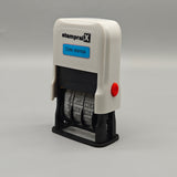 StampralX Date Stamps with Built-In Ink Pad, Clear Imprints, 2-Sided Round Lock Design, Rotating Re-Inkable Feature, 65×34×106mm