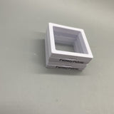 FantasyPalette Decorative Boxes Made of Plastic - 5.5x5.5cm, White, Dustproof, No Assembly Needed, Ideal for Pendants, Long Chains, and Decorations