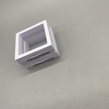 FantasyPalette Decorative Boxes Made of Plastic - 5.5x5.5cm, White, Dustproof, No Assembly Needed, Ideal for Pendants, Long Chains, and Decorations