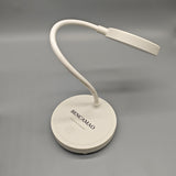 BENCAMAO Desk Lamp – USB Rechargeable, 6000mAh Battery, 3-Level Dimmable LED Light, Portable PVC Design (10×34.5cm), 3-5H Runtime for Home & Office