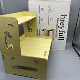 Hreyrfull Desktop Organizer, Large Capacity Wooden Storage Rack, Thickened Material,Neatly Packed for Office & Home Use