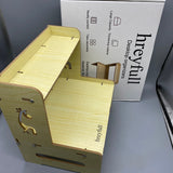 Hreyrfull Desktop Organizer, Large Capacity Wooden Storage Rack, Thickened Material,Neatly Packed for Office & Home Use