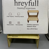 Hreyrfull Desktop Organizer, Large Capacity Wooden Storage Rack, Thickened Material,Neatly Packed for Office & Home Use