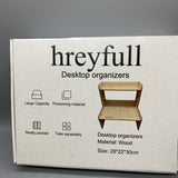 Hreyrfull Desktop Organizer, Large Capacity Wooden Storage Rack, Thickened Material,Neatly Packed for Office & Home Use