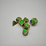 Zhilveron  Dice – 7-Piece Polyhedral DND Dice, Zinc Alloy with Electroplating, Heavyweight 122g, Durable & Balanced for Tabletop RPG Games