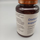 KANAS Dietary Food Supplements - Vitamin B Complex (B1, B2, B3, B6, B12) with Folate, MS Choline, Super Greens & Vegetable, 60 Vegan Capsules