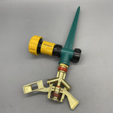 HTZSSON Displacement pump sprayers attached to a garden, Alloy Nozzle, Plastic Ground Insert, 20mm Thread, 360° Automatic Rotation, 8-15m Spray Diameter