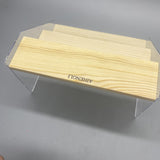 AIHENGLI Display Racks - Wood/Acrylic, 20.5x16x11.5cm, Perfect for Puppets, Perfume, Nail Polish, and More