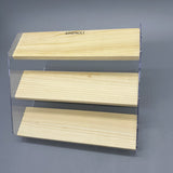 AIHENGLI Display Racks - Wood/Acrylic, 20.5x16x11.5cm, Perfect for Puppets, Perfume, Nail Polish, and More