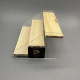 AIHENGLI Display Racks - Wood/Acrylic, 20.5x16x11.5cm, Perfect for Puppets, Perfume, Nail Polish, and More