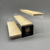AIHENGLI Display Racks - Wood/Acrylic, 20.5x16x11.5cm, Perfect for Puppets, Perfume, Nail Polish, and More