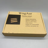 WngAur Display Stands - Wood/Acrylic, 3-Tier, Yellow, 11.5x20.5x16cm, Perfect for Hand Puppets, Perfume, Nail Polish