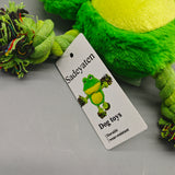 Sadeyaten Dog Toys, 23×11×6cm Plush and Elastic Rope, Green Frog Shape, Bite-Resistant with Built-in Squeaker