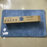 SWGRT Door Mats, 50x80x0.4cm Blue Polyester, Gentle Wipe, No Iron/Chlorine/Bleach