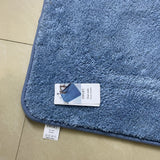 SWGRT Door Mats, 50x80x0.4cm Blue Polyester, Gentle Wipe, No Iron/Chlorine/Bleach
