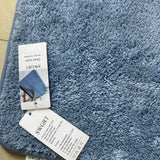 SWGRT Door Mats, 50x80x0.4cm Blue Polyester, Gentle Wipe, No Iron/Chlorine/Bleach